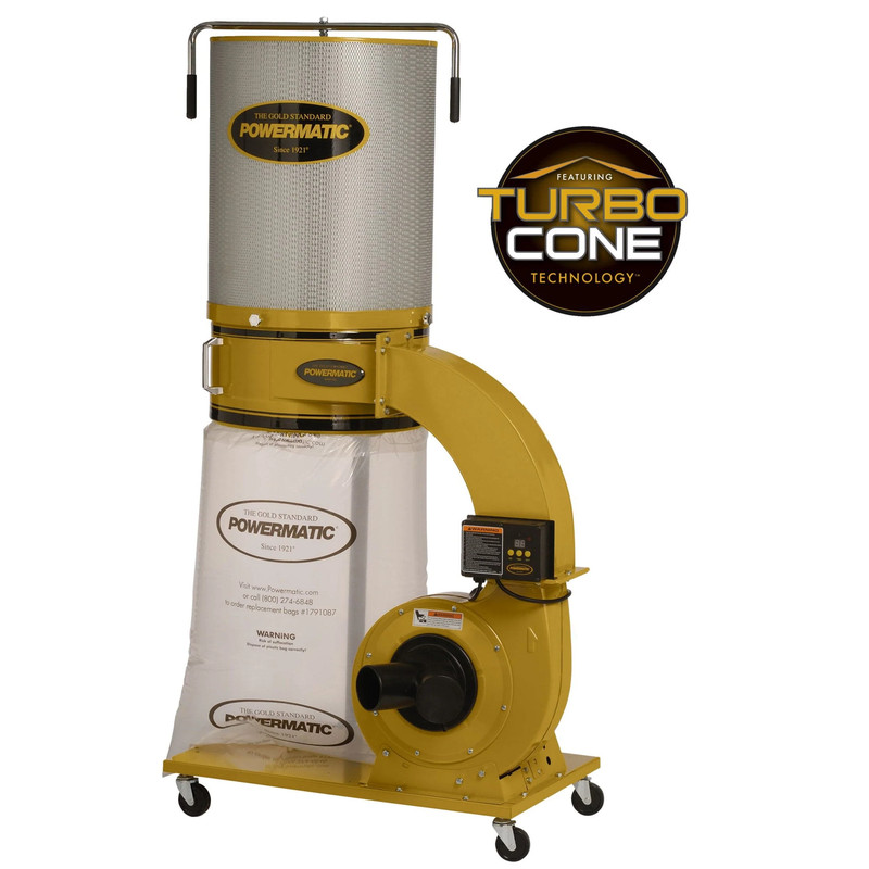 TurboCone Dust Collector with 2-Micron Canister Kit - 1-3/4 HP 1 Ph 115/230V - PM1300TX-CK